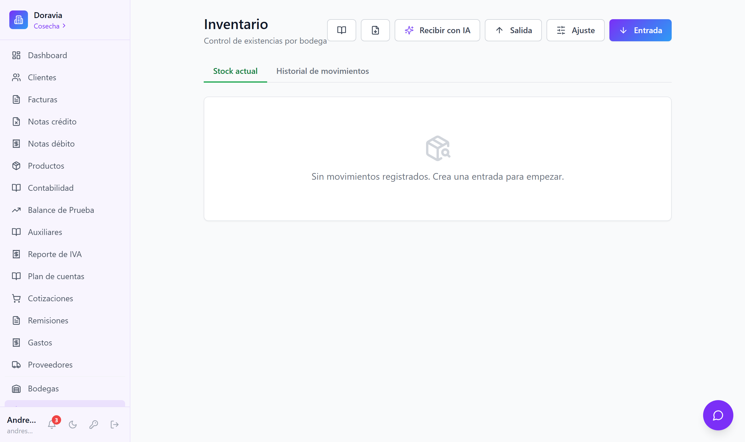 Inventario Doravia ERP